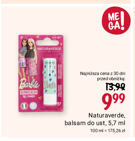 Balsam do ust barbie Naturaverde promocja