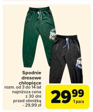 Spodnie dresowe 3-14 lat promocja w Carrefour Market