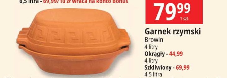 Garnek rzymski 4.5 l Browin promocja