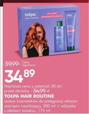 Zestaw kosmetyków do pielęgnacji włosów TOŁPA HAIR ROUTINE promocja w Super-Pharm