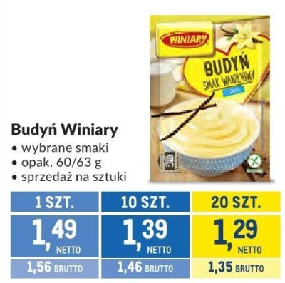 Budyń Winiary wybrane smaki promocja w Makro