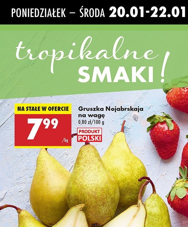 Gruszki nojabrskaja promocja w Biedronka