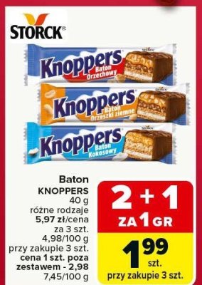 Baton KNOPPERS różne rodzaje promocja w Carrefour