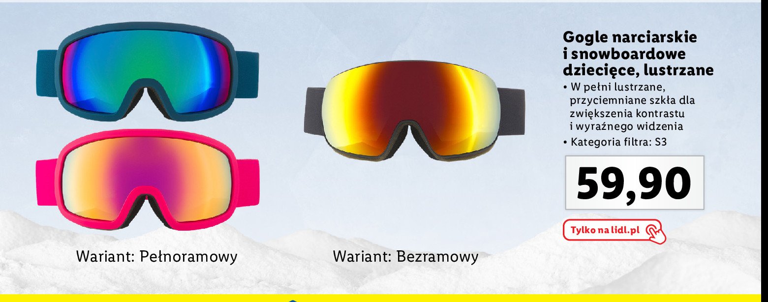 Gogle narciarskie dla dzieci promocja