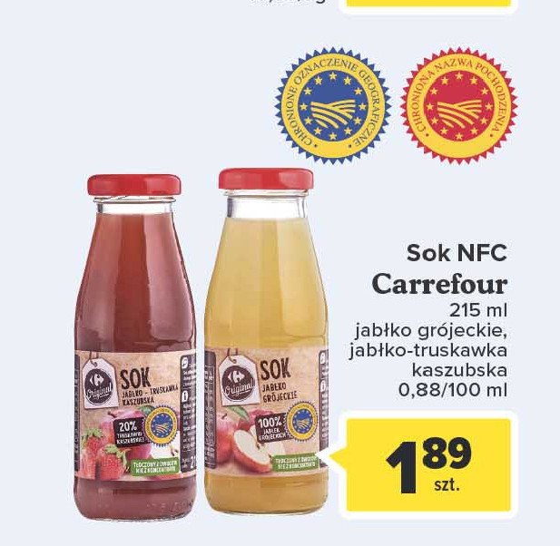Sok jabłkowo-truskawkowy Carrefour promocja