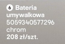 Bateria umywalkowa Owens chrom promocja w Castorama