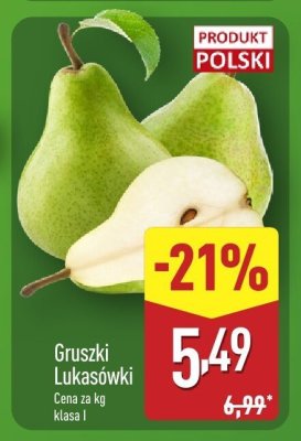 Gruszki Lukasówki promocja w Aldi