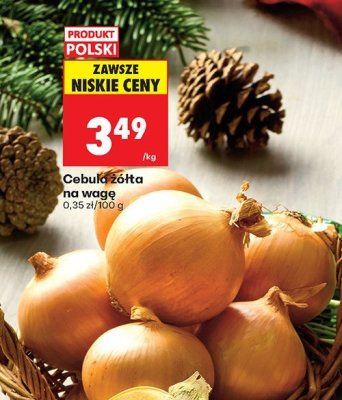 Cebula żółta na wagę promocja w Biedronka