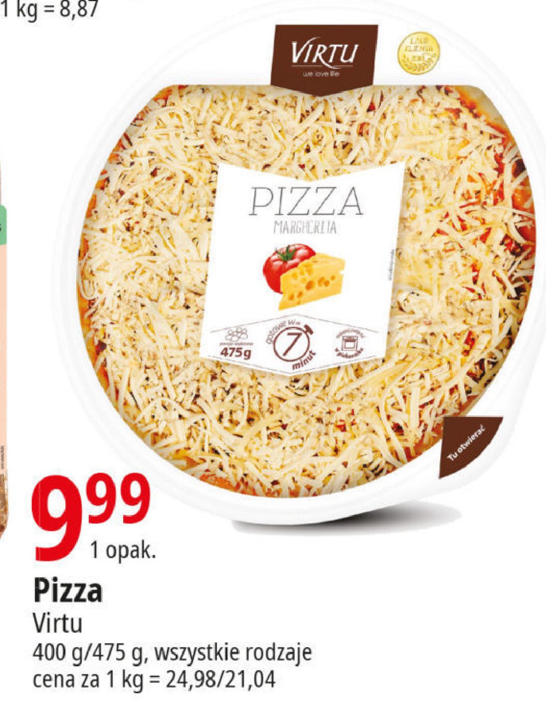 Pizza mrgherita Virtu promocja