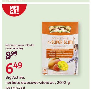 Herbata Big-active 4 x super slim promocja w Rossmann