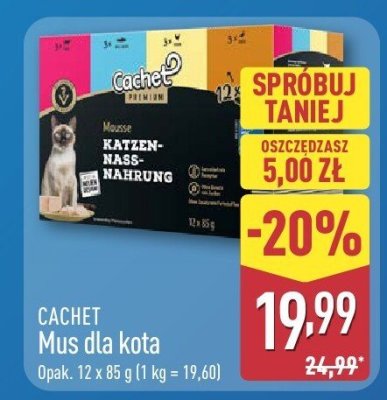 Karma mokra Cachet Mus dla kota Mousse promocja w Aldi