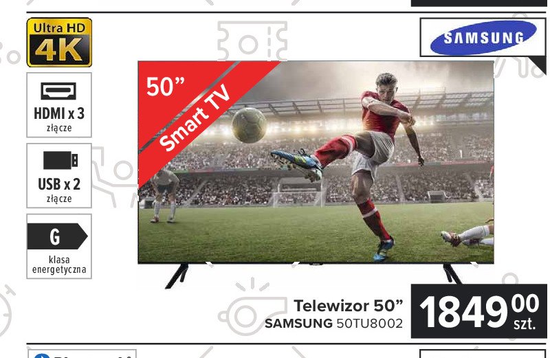 Telewizor 50" ue50tu8002 Samsung promocja