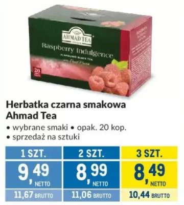 Herbatka czarna smakowa Ahmad Tea promocja w Makro