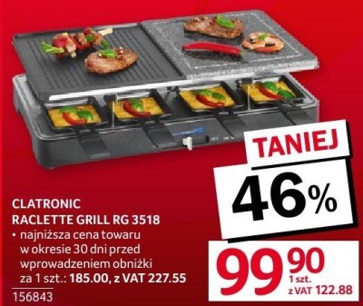 Raclette grill Clatronic RG 3518 promocja w Selgros