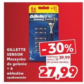 Maszynka do golenia + 6 wkładów Gillette sensor 3 promocja