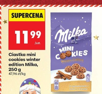 Ciastka mini cookies winter edition 250 g promocja w Biedronka