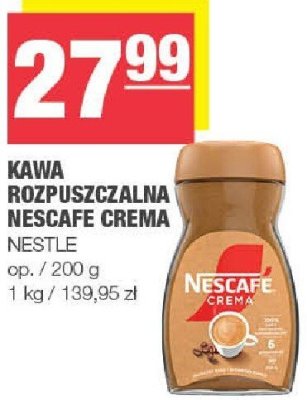 Kawa rozpuszczalna Nescafe Crema Nestle promocja w SPAR