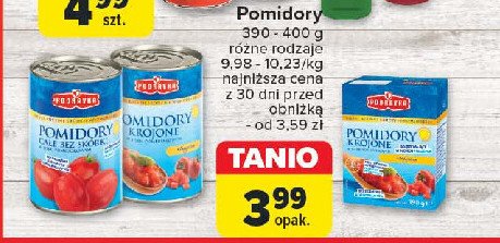 Pomidory krojone klasyczne Podravka promocja