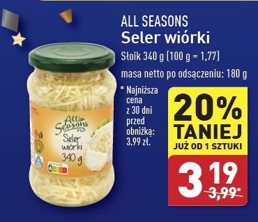 Seler wiórki All seasons promocja w Aldi