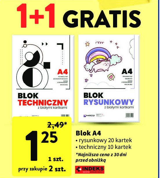 Blok techniczny a4/10 k. WEKTOR promocja