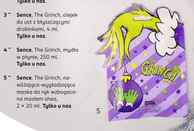 Maska do rąk nawilżająco-wygładzająca wzbogacona masłem shea The Grinch Sence 2 x 20 ml promocja w Rossmann