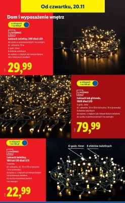 Łańcuch świetlny LIVARNO home 200 diod LED promocja w Lidl