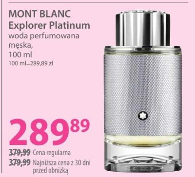 Perfumy MONT BLANC Explorer Platinum woda perfumowana męska promocja w Hebe