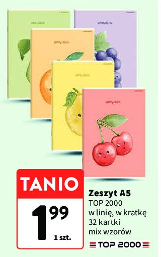 Zeszyt a5 32 kartek linia Top-2000 promocja