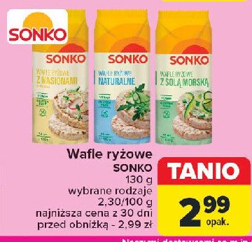 Wafle ryżowe z solą morską Sonko promocja