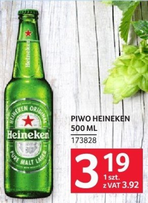 Piwo Heineken 500 ml promocja w Selgros