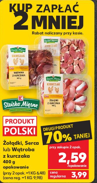 Wątroba z kurczaka Stoisko mięsne promocja