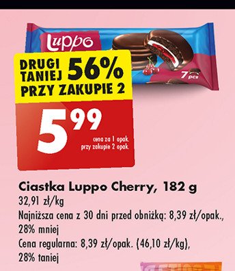 Ciastka cherry Luppo promocja w Biedronka