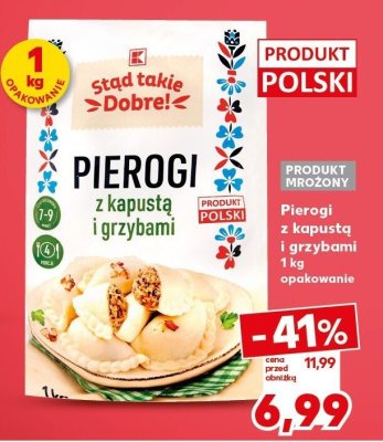 Pierogi z kapustą i grzybami Wiejski młyn promocja w Kaufland