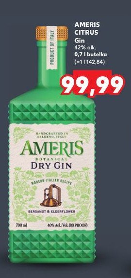 Gin Ameris botanical promocja w Kaufland