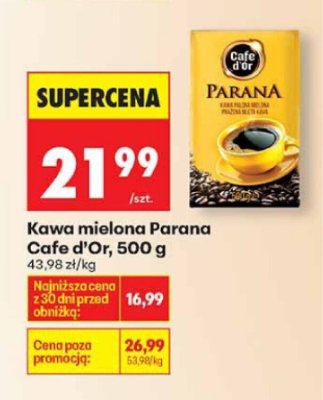 Kawa mielona Parana 500 g promocja w Biedronka