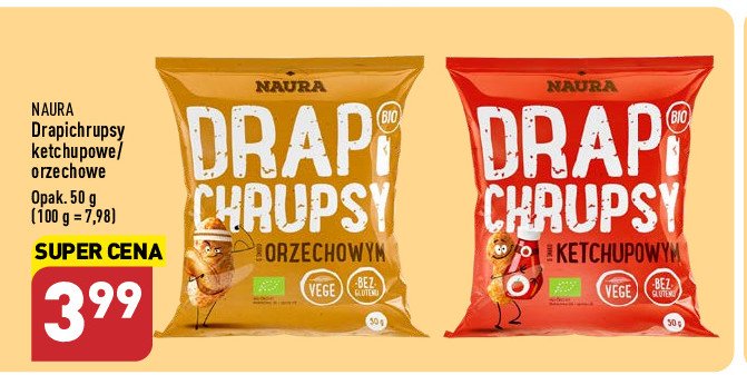 Chrupki kukurydziane drapi chrupsy ketchupowe Naura promocja