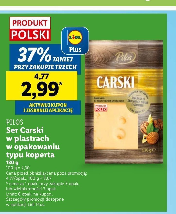 Ser carski w kopercie Pilos promocja
