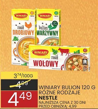 Winiary bulion 120 g różne rodzaje promocja w Wafelek