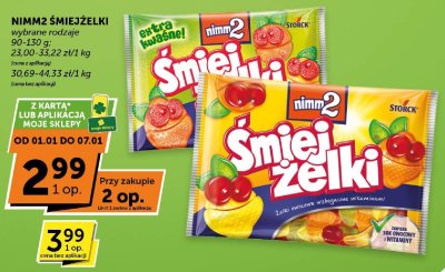Żelki owocowe Nimm2 Śmiejżelki wybrane rodzaje promocja w Euro Sklep