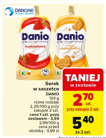 Serek ciasteczkowy saszetka Danone danio promocja