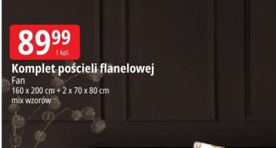 Komplet pościeli flanelowej Fan promocja w Leclerc