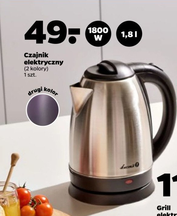 Czajnik 1.8l 1800w Łucznik promocja w Netto