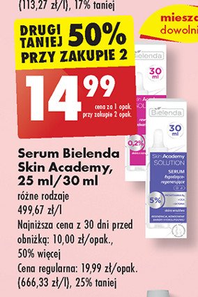 Serum rewitalizujące Bielenda skin academy solution promocja