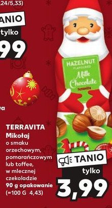 Mikołaj z czekolady pomarańczowy Terravita promocja