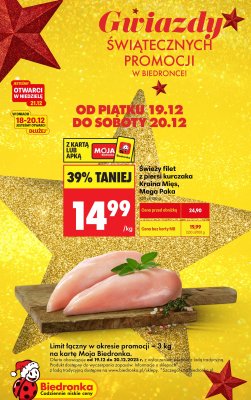 Świeży filet z piersi kurczaka Mega Paka promocja w Biedronka