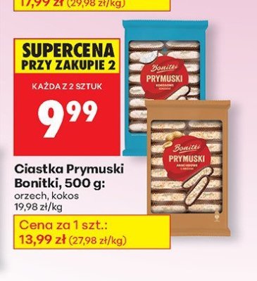 Ciastka Prymuski Bonitki orzech promocja w Biedronka