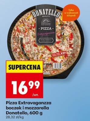 Pizza Extravaganzza boczek i mozzarella Donatello, 600 g promocja w Biedronka