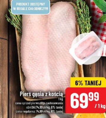 Pierś gęsia z kością promocja w POLOmarket