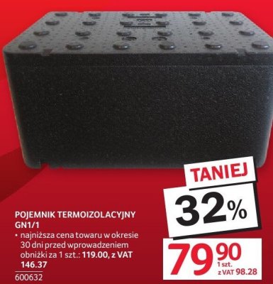Pojemnik termoizolacyjny GN1/1 promocja w Selgros