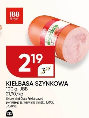 Kiełbasa szynkowa JBB promocja w Chata Polska